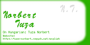 norbert tuza business card